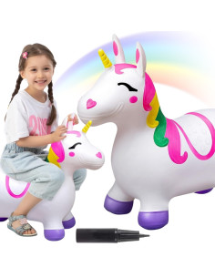 WOOPIE Rubber Jumper for Jumping Unicorn White + Pump