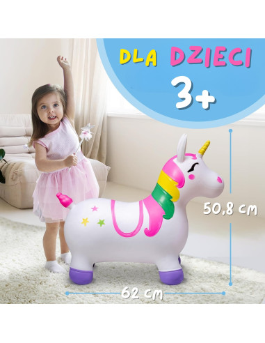 WOOPIE Rubber Jumper for Jumping Unicorn White + Pump