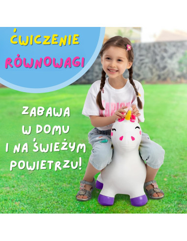 WOOPIE Rubber Jumper for Jumping Unicorn White + Pump