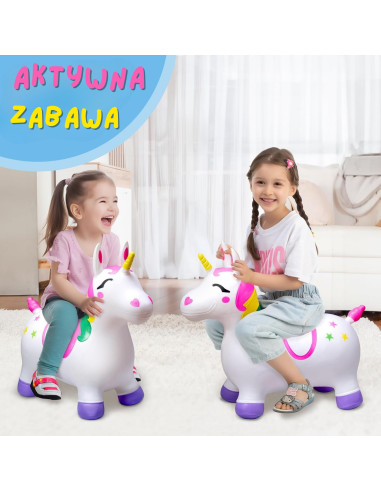 WOOPIE Rubber Jumper for Jumping Unicorn White + Pump