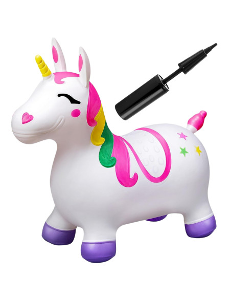 WOOPIE Rubber Jumper for Jumping Unicorn White + Pump