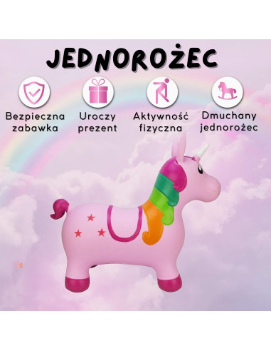 WOOPIE Rožinis Vienaragio Megztinis + Padas