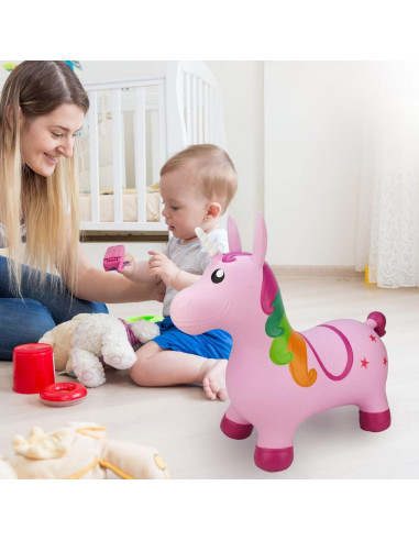 WOOPIE Rožinis Vienaragio Megztinis + Padas