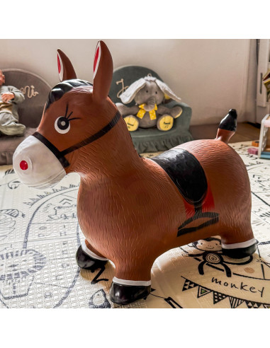 WOOPIE Rubber Jumper Horse + Pump