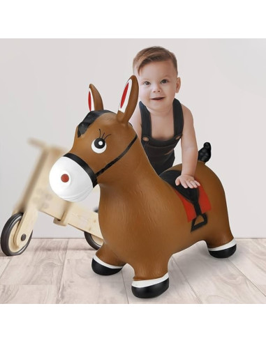 WOOPIE Rubber Jumper Horse + Pump