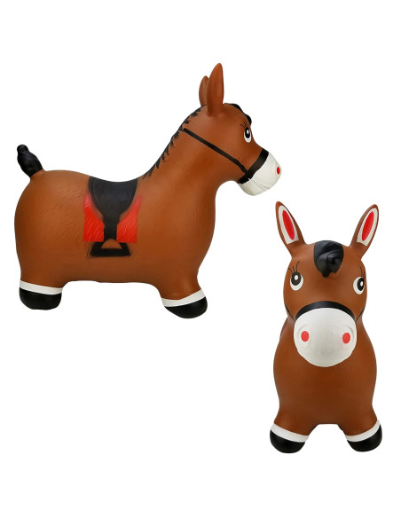 WOOPIE Rubber Jumper Horse + Pump
