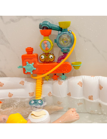 WOOPIE BABY Bath Toy Faucet Shower Fountain Overflow Duck