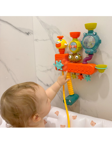 WOOPIE BABY Bath Toy Faucet Shower Fountain Overflow Duck