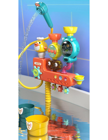 WOOPIE BABY Bath Toy Faucet Shower Fountain Overflow Duck