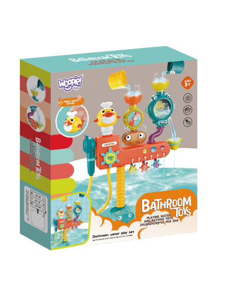WOOPIE BABY Bath Toy Faucet Shower Fountain Overflow Duck