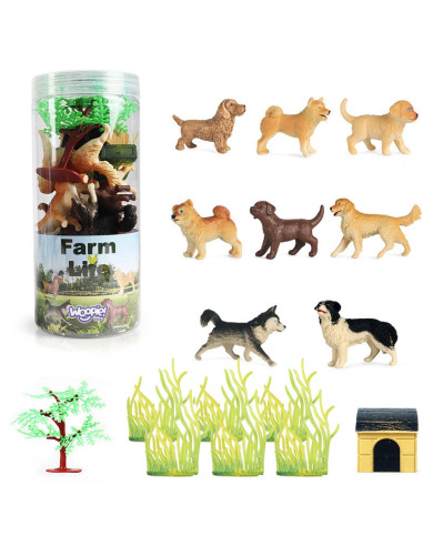 WOOPIE Set of 16 Dog Figures