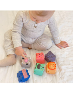 WOOPIE BABY Sensory Blocks Animals Squeeze Puzzle + Sound 6 pcs. 2