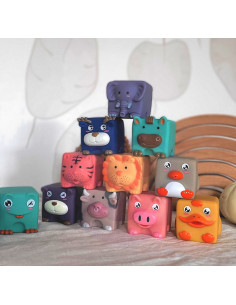 WOOPIE BABY Sensory Blocks Squeeze Puzzle Animal Sounds 12 pcs. 2