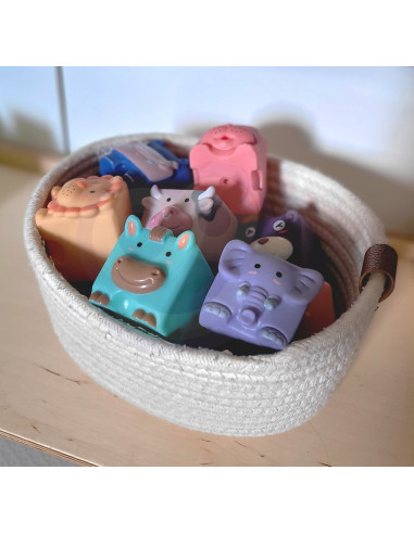 WOOPIE BABY Sensory Blocks Squeeze Puzzle Animal Sounds 12 pcs.