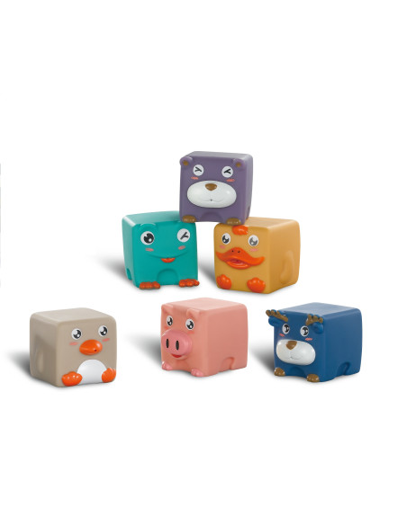 WOOPIE BABY Sensory Blocks Squeeze Puzzle Animal Sounds 12 pcs.