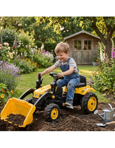 WOOPIE Pedal Tractor Farmer MaxTrac Classic Bucket Dozer