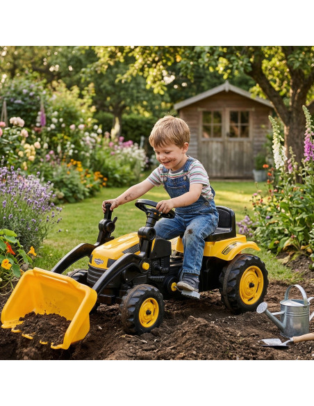 WOOPIE Pedal Tractor Farmer MaxTrac Classic Bucket Dozer