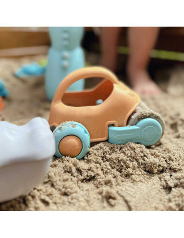 WOOPIE GREEN Sand Play Set with Car, 10 Pieces, BIODEGRADABLE ORGANIC MATERIAL