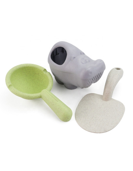 WOOPIE GREEN Sand Play Set with Car, 10 Pieces, BIODEGRADABLE ORGANIC MATERIAL