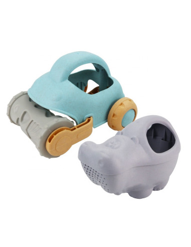 WOOPIE GREEN Sand Play Set with Car, 10 Pieces, BIODEGRADABLE ORGANIC MATERIAL