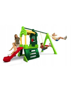 Детский игровой комплекс Little Tikes Clubhouse Swingset, натуральный цвет.