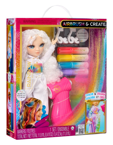 543343-EUC Кукла Rainbow High Air Brush & Create Fashion Dolls - Зеленые глаза