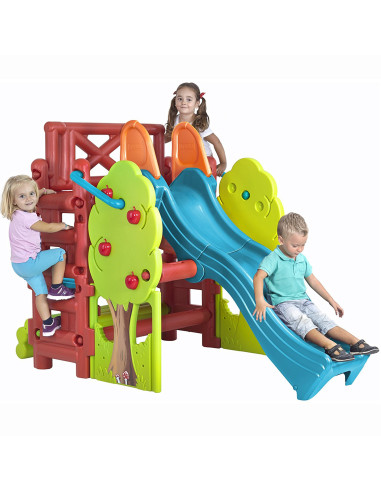 FEBER Playground with Slide and Wood House Table