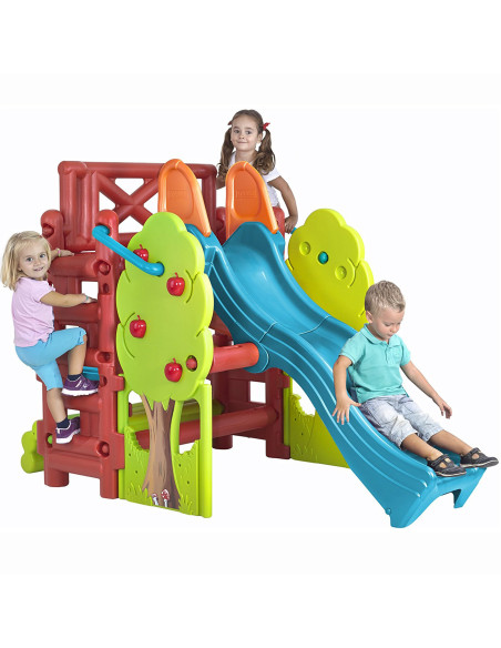 FEBER Playground with Slide and Wood House Table