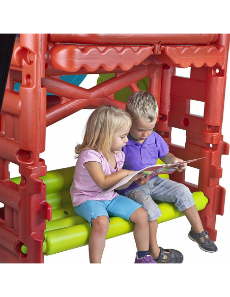 FEBER Playground with Slide and Wood House Table