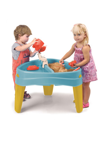 FEBER CASUAL 3in1 Water Table with Cover Sandbox Desk Picnic Table Accessories