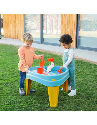 FEBER CASUAL 3in1 Water Table with Cover Sandbox Desk Picnic Table Accessories