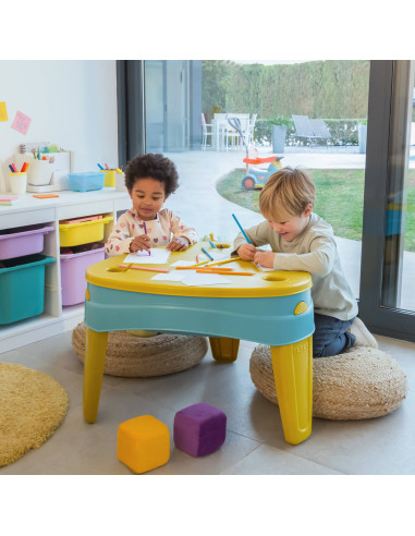 FEBER CASUAL 3in1 Water Table with Cover Sandbox Desk Picnic Table Accessories