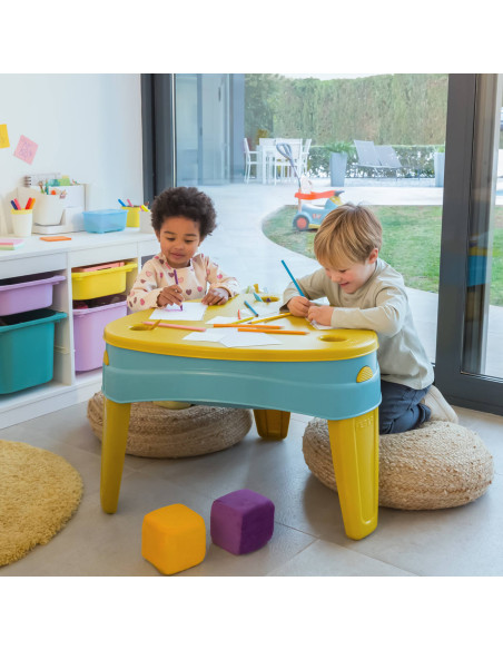 FEBER CASUAL 3in1 Water Table with Cover Sandbox Desk Picnic Table Accessories