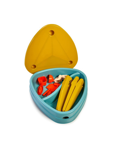 FEBER CASUAL 3in1 Water Table with Cover Sandbox Desk Picnic Table Accessories