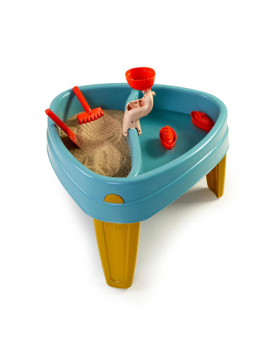 FEBER CASUAL 3in1 Water Table with Cover Sandbox Desk Picnic Table Accessories