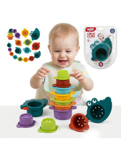 WOOPIE BABY vonios žaislas „Krokodilas“ – perpildymo puodeliai