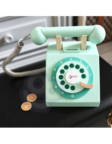 CLASSIC WORLD Classic Wooden Telephone for Children 4 pcs.