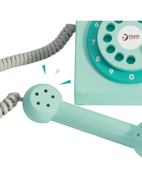 CLASSIC WORLD Klasikiniai mediniai telefonai vaikams, 4 vnt.