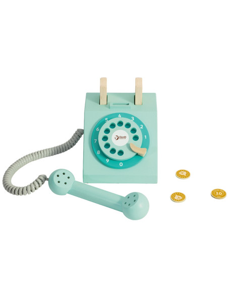 CLASSIC WORLD Klasikiniai mediniai telefonai vaikams, 4 vnt.