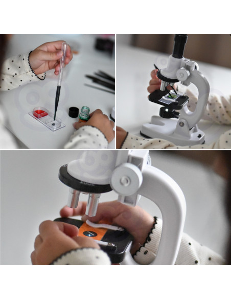 WOOPIE Digital LED Microscope 1200x Zoom XXL Kit with Smartphone Adapter