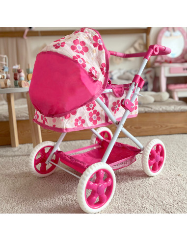 WOOPIE ROYAL Deep Doll Stroller with Adjustable Handle
