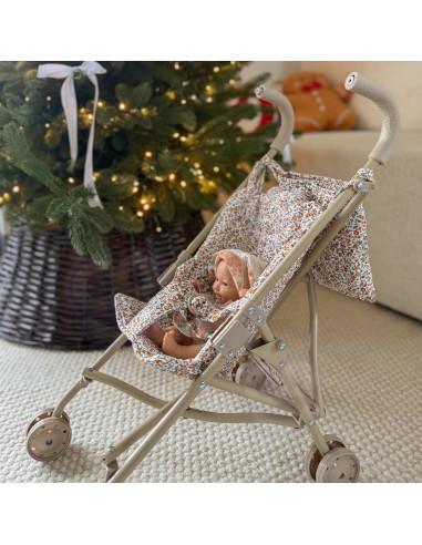 WOOPIE ROYAL Vintage Flower Doll Stroller