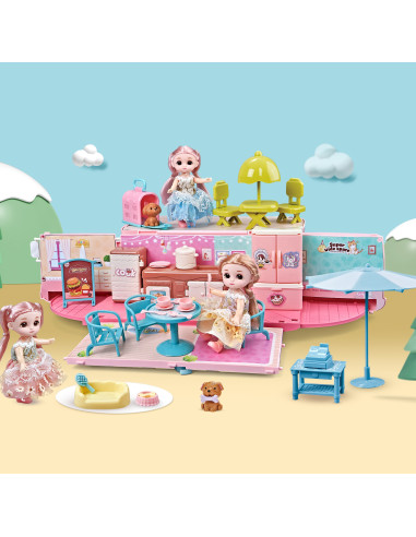 WOOPIE Camper 2 in 1 XXL Dollhouse Set