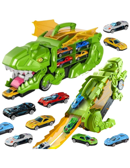 WOOPIE dinozaurų valgytojo bėgių transporto priemonių rinkinys, 13 vnt.