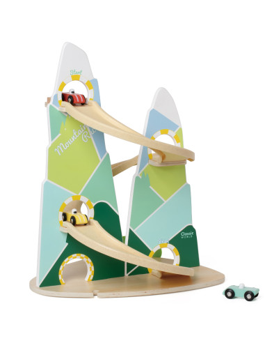 CLASSIC WORLD Wooden Car Track "Mountain Race"