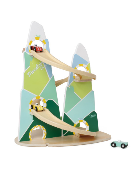 CLASSIC WORLD Wooden Car Track "Mountain Race"