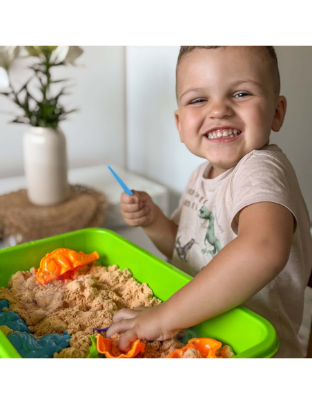 WOOPIE Kinetic Sand 1.5 kg XXL Set ZOO Safari Table with Molds