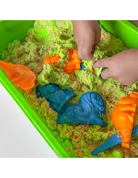 WOOPIE Kinetic Sand 1.5 kg XXL Set ZOO Safari Table with Molds