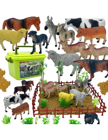 WOOPIE Set of Farm Figures + Chest 57 pcs.