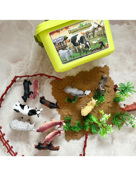 WOOPIE Set of Farm Figures + Chest 57 pcs.